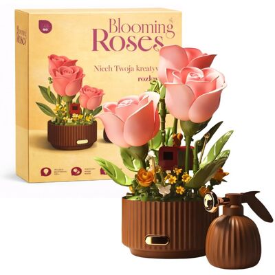 QBI Klocki konstrukcyjne Róże LED interaktywne Blooming Roses RÓŻOWE PL QBI Klocki konstrukcyjne Róże LED interaktywne Blooming Roses RÓŻOWE PL