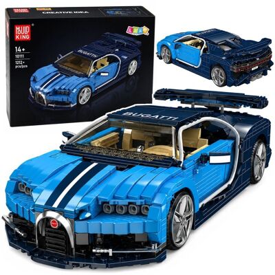 Lean Toys Klocki Konstrukcyjne Samochód Sportowy Bugatth Niebieski 1212 El. Lean Toys Klocki Konstrukcyjne Samochód Sportowy Bugatth Niebieski 1212 El.