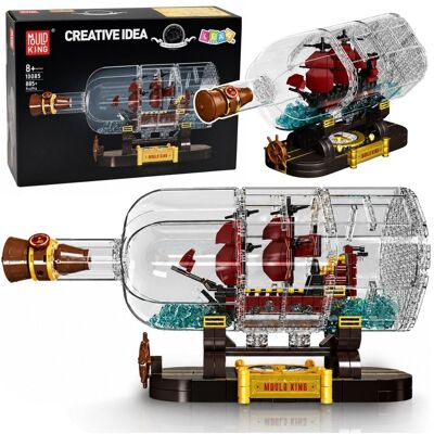 Lean Toys Klocki Konstrukcyjne Statek W Butelce Żaglowiec Dekoracyjny Brązowy 885 El. Lean Toys Klocki Konstrukcyjne Statek W Butelce Żaglowiec Dekoracyjny Brązowy 885 El.