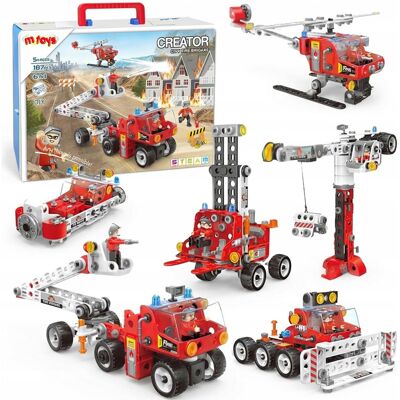 MTOYS KLOCKI KONSTRUKCYJNE STRAŻ POŻARNA 187 EL ZESTAW DO SKRĘCANIA STEM 6W1 MTOYS KLOCKI KONSTRUKCYJNE STRAŻ POŻARNA 187 EL ZESTAW DO SKRĘCANIA STEM 6W1