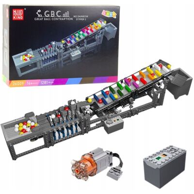 Lean Toys Klocki Konstrukcyjne Tor Na Kulki Z Silnikiem Elektrycznym 1281 el. Lean Toys Klocki Konstrukcyjne Tor Na Kulki Z Silnikiem Elektrycznym 1281 el.