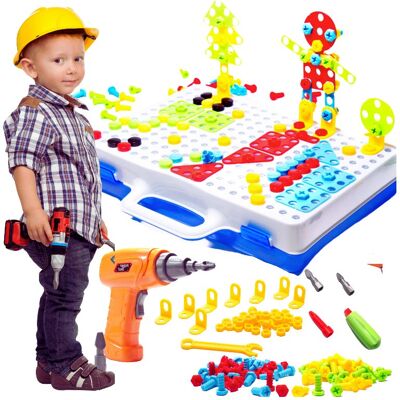 Child Blocks Toy Klocki Konstrukcyjne Wkrętarka Śrubki Śrubokręt Wzalizka Duży Zestaw 237 El Child Blocks Toy Klocki Konstrukcyjne Wkrętarka Śrubki Śrubokręt Wzalizka Duży Zestaw 237 El