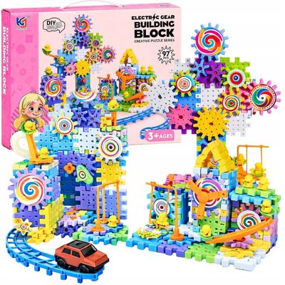 SkibiStore Klocki Konstrukcyjne Zębatki 97 El Dla Dzieci Kreatywne DIY SkibiStore Klocki Konstrukcyjne Zębatki 97 El Dla Dzieci Kreatywne DIY