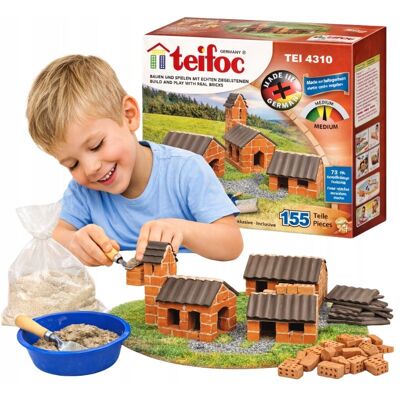 Klocki Konstrukcyjne Zestaw Brick Cegły Teifoc dla Dzieci Wioska 155 elem. Klocki Konstrukcyjne Zestaw Brick Cegły Teifoc dla Dzieci Wioska 155 elem.