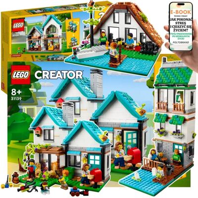 KLOCKI LEGO CREATOR 3w1 PREZENT DLA DZIECI I DOROSŁYCH - PRZYTULNY DOM DOMEK, FIGURKI, KAMIENICA (31139) + EBOOK-1 KLOCKI LEGO CREATOR 3w1 PREZENT DLA DZIECI I DOROSŁYCH - PRZYTULNY DOM DOMEK, FIGURKI, KAMIENICA (31139) + EBOOK-1