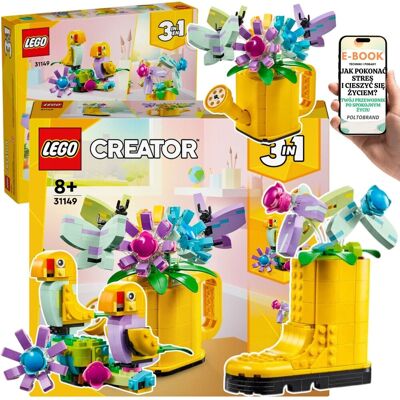 KLOCKI LEGO CREATOR 3w1 PREZENT DLA DZIECKA - 31149 KWIATY W KONEWCE 3w1 – ZESTAW LEGO NA PREZENT • DLA DZIECKA I DOROSŁYCH + EBOOK-1 KLOCKI LEGO CREATOR 3w1 PREZENT DLA DZIECKA - 31149 KWIATY W KONEWCE 3w1 – ZESTAW LEGO NA PREZENT • DLA DZIECKA I DOROSŁYCH + EBOOK-1