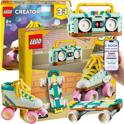 KLOCKI LEGO CREATOR 3w1 WROTKA W STYLU RETRO, BOOMBOX, DESKOROLKA -31148 KLOCKI PREZENT DLA DZIEWCZYNKI CHŁOPCA + EBOOK-2 KLOCKI LEGO CREATOR 3w1 WROTKA W STYLU RETRO, BOOMBOX, DESKOROLKA -31148 KLOCKI PREZENT DLA DZIEWCZYNKI CHŁOPCA + EBOOK-2