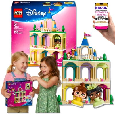 KLOCKI LEGO Disney Princess Mała Bella i Tiana z Zamkiem (43291) Lego Dla Dziewczynki 5+ Na Urodziny Święta + EBOOK-3 KLOCKI LEGO Disney Princess Mała Bella i Tiana z Zamkiem (43291) Lego Dla Dziewczynki 5+ Na Urodziny Święta + EBOOK-3