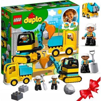 KLOCKI LEGO DUPLO DUŻA KOPARA + CIĘŻARÓWKA + FIGURKI ZESTAW XXL NA PREZENT dla dziecka święta mikołajki duże ruchome elementy KLOCKI LEGO DUPLO DUŻA KOPARA + CIĘŻARÓWKA + FIGURKI ZESTAW XXL NA PREZENT dla dziecka święta mikołajki duże ruchome elementy