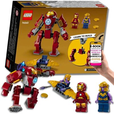 KLOCKI LEGO MARVEL HULKBUSTER KONTRA THANOS 76263 – Super Zestaw 4+ Dla Dzieci Iron Man, Mech i Samolot Thanosa + EBOOK-3 KLOCKI LEGO MARVEL HULKBUSTER KONTRA THANOS 76263 – Super Zestaw 4+ Dla Dzieci Iron Man, Mech i Samolot Thanosa + EBOOK-3
