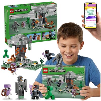 KLOCKI LEGO MINECRAFT Blady Ogród 21586 Creeper Szkielet Prezent Dla Chłopca + E-BOOK KLOCKI LEGO MINECRAFT Blady Ogród 21586 Creeper Szkielet Prezent Dla Chłopca + E-BOOK
