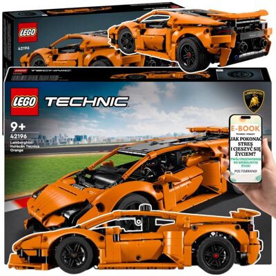 KLOCKI LEGO PREZENT LEGO Technic Lamborghini Huracán Tecnica (42196) Sportowy Samochód z Silnikiem V10 DLA CHŁOPCA SYNA + EBOOK-1 KLOCKI LEGO PREZENT LEGO Technic Lamborghini Huracán Tecnica (42196) Sportowy Samochód z Silnikiem V10 DLA CHŁOPCA SYNA + EBOOK-1