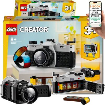 KLOCKI LEGO PREZENT - ZESTAW CREATOR 3w1 APARAT W STYLU RETRO DLA DZIECKA + EBOOK-1 KLOCKI LEGO PREZENT - ZESTAW CREATOR 3w1 APARAT W STYLU RETRO DLA DZIECKA + EBOOK-1