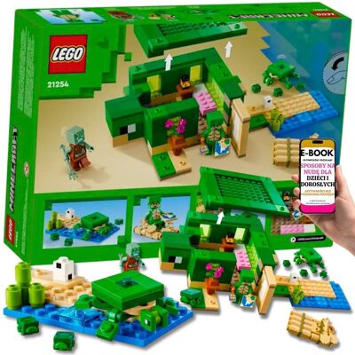 KLOCKI LEGO® ZESTAW MINECRAFT 21254 – DOMEK ŻÓŁWIA Z UTOPCEM - Rewelacyjna przygoda na plaży KLOCKI PREZENT DLA SYNA + EBOOK-3 KLOCKI LEGO® ZESTAW MINECRAFT 21254 – DOMEK ŻÓŁWIA Z UTOPCEM - Rewelacyjna przygoda na plaży KLOCKI PREZENT DLA SYNA + EBOOK-3