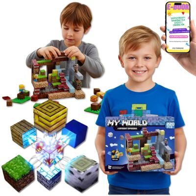 Pltb KLOCKI MAGNETYCZNE 220 ELEMENTÓW + 2 LUDZIKI SZEŚCIANY PIXELOWE 3D MEGA ZESTAW PREZENTOWY DLA DZIECI + EBOOK Pltb KLOCKI MAGNETYCZNE 220 ELEMENTÓW + 2 LUDZIKI SZEŚCIANY PIXELOWE 3D MEGA ZESTAW PREZENTOWY DLA DZIECI + EBOOK