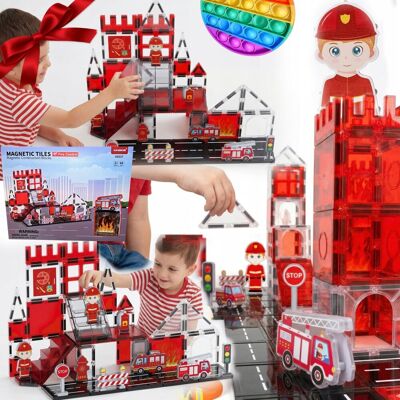 inna (Inny) KLOCKI MAGNETYCZNE 3D DLA DZIECI STRAŻ POŻARNA POJAZDY EDUKACYJNE + BONUS inna (Inny) KLOCKI MAGNETYCZNE 3D DLA DZIECI STRAŻ POŻARNA POJAZDY EDUKACYJNE + BONUS