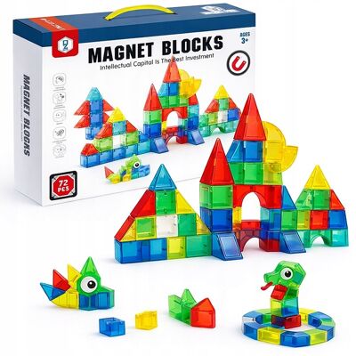 Inny producent Klocki Magnetyczne 3D Duże Edukacyjny Zestaw Konstrukcyjny Dla Dzieci 72el Inny producent Klocki Magnetyczne 3D Duże Edukacyjny Zestaw Konstrukcyjny Dla Dzieci 72el
