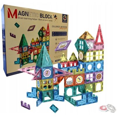 Inny producent KLOCKI MAGNETYCZNE 3D DUŻY ZESTAW XXL 108 EL. ZAMEK 3D Z WIEŻĄ DLA DZIECI Inny producent KLOCKI MAGNETYCZNE 3D DUŻY ZESTAW XXL 108 EL. ZAMEK 3D Z WIEŻĄ DLA DZIECI