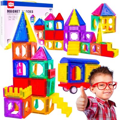 MalPlay Klocki Magnetyczne 3D Konstrukcyjne Edukacyjne 110 el. MalPlay Klocki Magnetyczne 3D Konstrukcyjne Edukacyjne 110 el.