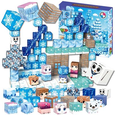Doris Klocki Magnetyczne 3D Kostki Konstrukcyjne Piksele Bloczki Kosteczki Zestaw Kreatywnych Klocków Budowlanych 100 el. XXL ZIMOWY ŚWIAT Magnetic Blocks Doris Klocki Magnetyczne 3D Kostki Konstrukcyjne Piksele Bloczki Kosteczki Zestaw Kreatywnych Klocków Budowlanych 100 el. XXL ZIMOWY ŚWIAT Magnetic Blocks