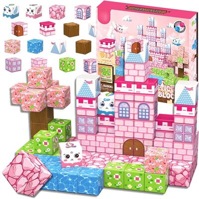 Doris Klocki Magnetyczne 3D Kostki Konstrukcyjne Piksele Bloczki Kosteczki Zestaw Kreatywnych Klocków Budowlanych 76 el. XXL ŚWIAT Magnetic Blocks Zamek Doris Klocki Magnetyczne 3D Kostki Konstrukcyjne Piksele Bloczki Kosteczki Zestaw Kreatywnych Klocków Budowlanych 76 el. XXL ŚWIAT Magnetic Blocks Zamek