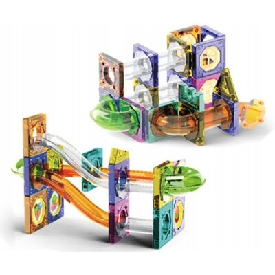 Pan i Pani Gadżet Klocki Magnetyczne 3D Tor Kulkowy Świecący Zestaw Diy 73 Elementy Pan i Pani Gadżet Klocki Magnetyczne 3D Tor Kulkowy Świecący Zestaw Diy 73 Elementy