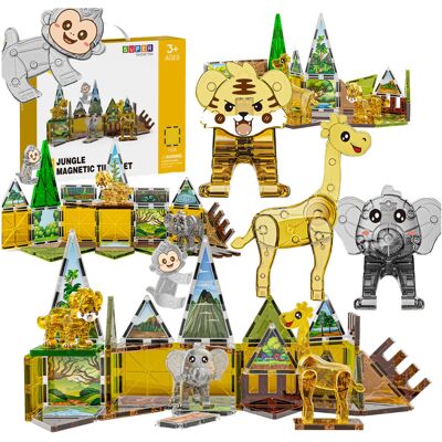 Pixel KLOCKI MAGNETYCZNE 42 ELEMENTY ZESTAW KLOCKÓW MAGNETYCZNYCH SAFARI DZIECI Pixel KLOCKI MAGNETYCZNE 42 ELEMENTY ZESTAW KLOCKÓW MAGNETYCZNYCH SAFARI DZIECI