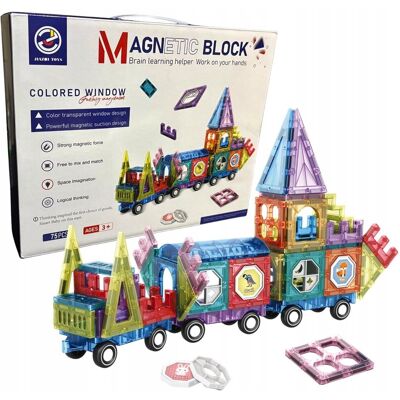 Inny producent KLOCKI MAGNETYCZNE 75EL POCIĄG MAGNETIC DUŻY ZESTAW 3D PREZENT DLA DZIECI Inny producent KLOCKI MAGNETYCZNE 75EL POCIĄG MAGNETIC DUŻY ZESTAW 3D PREZENT DLA DZIECI