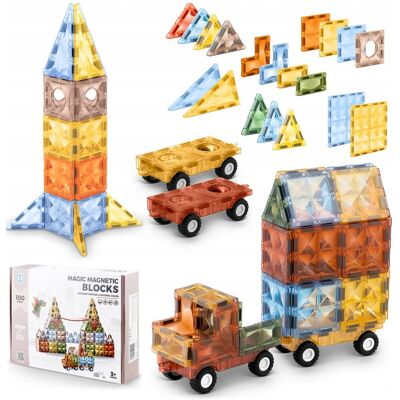 Inny producent KLOCKI MAGNETYCZNE AUTO EDUKACYJNE KONSTRUKCYJNE UKŁADANKA DLA DZIECI 3D Inny producent KLOCKI MAGNETYCZNE AUTO EDUKACYJNE KONSTRUKCYJNE UKŁADANKA DLA DZIECI 3D