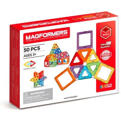 Magformers Klocki magnetyczne Basic 50 elementów Magformers Klocki magnetyczne Basic 50 elementów