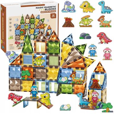 click4toys Klocki Magnetyczne Dla Dzieci Konstrukcyjne Dinozaury Raj Dinozaurów 90 El click4toys Klocki Magnetyczne Dla Dzieci Konstrukcyjne Dinozaury Raj Dinozaurów 90 El