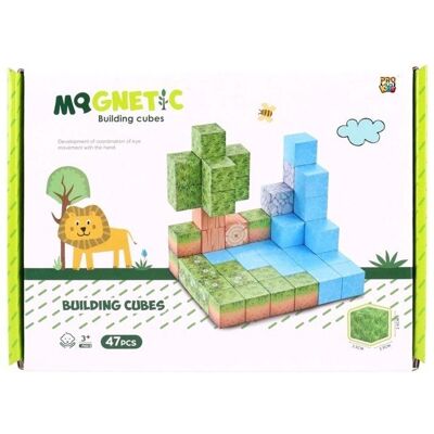 Inny producent Klocki magnetyczne do tworzenia własnego świata 47 elementów Inny producent Klocki magnetyczne do tworzenia własnego świata 47 elementów