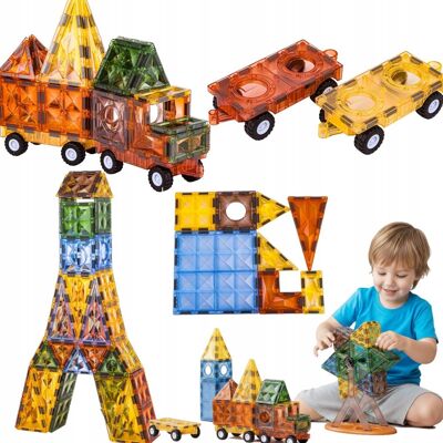 Inny producent Klocki Magnetyczne Konstrukcyjne 153 Elementy Kolorowy Zestaw Dla Dzieci Inny producent Klocki Magnetyczne Konstrukcyjne 153 Elementy Kolorowy Zestaw Dla Dzieci