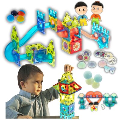 Inny producent Klocki Magnetyczne Konstrukcyjne 3D Świecące Układanka Tor Kulkowy 202 El. Inny producent Klocki Magnetyczne Konstrukcyjne 3D Świecące Układanka Tor Kulkowy 202 El.