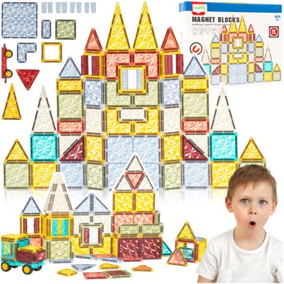 MalPlay Klocki Magnetyczne Konstrukcyjne 3D Układanka Edukacyjna Budowla 60 Sztuk MalPlay Klocki Magnetyczne Konstrukcyjne 3D Układanka Edukacyjna Budowla 60 Sztuk