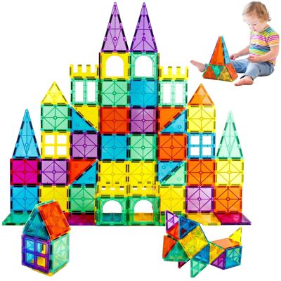REVENTO KLOCKI MAGNETYCZNE KONSTRUKCYJNE DLA DZIECI MONTESSORI EDUKACYJNE (100 EL.) REVENTO KLOCKI MAGNETYCZNE KONSTRUKCYJNE DLA DZIECI MONTESSORI EDUKACYJNE (100 EL.)
