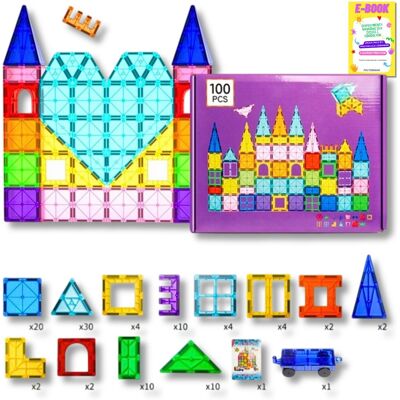 Pltb Klocki Magnetyczne Konstrukcyjne Edukacyjne Zestaw 100 El Duże Panele 3D Prezent Dla Dzieci + Ebook Pltb Klocki Magnetyczne Konstrukcyjne Edukacyjne Zestaw 100 El Duże Panele 3D Prezent Dla Dzieci + Ebook
