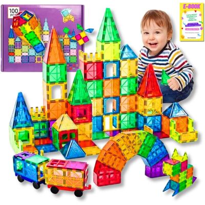 Pltb Klocki Magnetyczne Konstrukcyjne Edukacyjne Zestaw 100 El Duże Panele 3D Prezent Dla Dziecka + Ebook Pltb Klocki Magnetyczne Konstrukcyjne Edukacyjne Zestaw 100 El Duże Panele 3D Prezent Dla Dziecka + Ebook