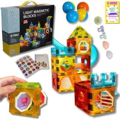 Pltb Klocki Magnetyczne Konstrukcyjne Edukacyjne Zestaw Układanka Świecące Kulki KLOCKI PREZENT DLA DZIECKA + EBOOK Pltb Klocki Magnetyczne Konstrukcyjne Edukacyjne Zestaw Układanka Świecące Kulki KLOCKI PREZENT DLA DZIECKA + EBOOK