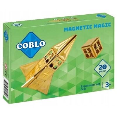 Magnetyczne płytki COBLO złote - zestaw 20 sztuk Magnetyczne płytki COBLO złote - zestaw 20 sztuk