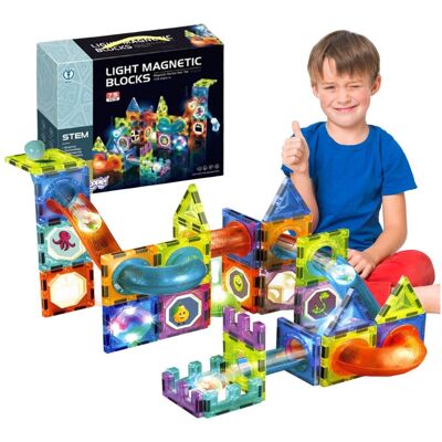 DK KLOCKI MAGNETYCZNE KONSTRUKCYJNE ŚWIECĄCY TOR Dla Dzieci MAGNETIC TILES 75 DK KLOCKI MAGNETYCZNE KONSTRUKCYJNE ŚWIECĄCY TOR Dla Dzieci MAGNETIC TILES 75