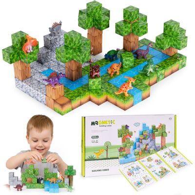 Multistore Klocki Magnetyczne Konstrukcyjne Zestaw Dla Dzieci 142 Elementy Sześciany Dinozaury Multistore Klocki Magnetyczne Konstrukcyjne Zestaw Dla Dzieci 142 Elementy Sześciany Dinozaury