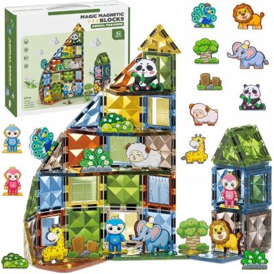 click4toys Klocki Magnetyczne Konstrukcyjne Zwierzątka Zestaw Animal Paradise 82 El click4toys Klocki Magnetyczne Konstrukcyjne Zwierzątka Zestaw Animal Paradise 82 El