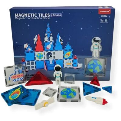Klocki magnetyczne Kosmos 39 el. z astronautami – X-Bida 3+ Klocki magnetyczne Kosmos 39 el. z astronautami – X-Bida 3+