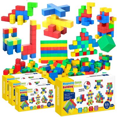 Doris Klocki Magnetyczne KOSTKI 3D Budowlane Konstrukcyjne Kolorowe Magnesy Układanka 276 elementów Doris Klocki Magnetyczne KOSTKI 3D Budowlane Konstrukcyjne Kolorowe Magnesy Układanka 276 elementów