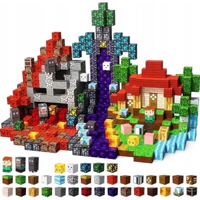 Inny producent KLOCKI MAGNETYCZNE KOSTKI MINECRAFT STEM 500 SZT ELEM. DUŻY ZESTAW PREZENT Inny producent KLOCKI MAGNETYCZNE KOSTKI MINECRAFT STEM 500 SZT ELEM. DUŻY ZESTAW PREZENT