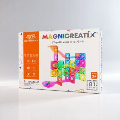 Klocki Magnetyczne KULODROM FLUORESCENCYJNY 81 el. MAGNICREATIX Klocki Magnetyczne KULODROM FLUORESCENCYJNY 81 el. MAGNICREATIX