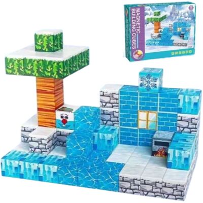 Inny producent Klocki Magnetyczne Minecraft Lodowa Chatka 77 Elementów + 2 Figurki Inny producent Klocki Magnetyczne Minecraft Lodowa Chatka 77 Elementów + 2 Figurki