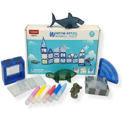 Klocki magnetyczne Ocean przezroczyste 40 el. – X-Bida 3+ Klocki magnetyczne Ocean przezroczyste 40 el. – X-Bida 3+