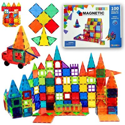 Inny producent Klocki Magnetyczne Panele Konstrukcyjne 3D Edukacyjne Duże Grube Silne Magnesy 100el Inny producent Klocki Magnetyczne Panele Konstrukcyjne 3D Edukacyjne Duże Grube Silne Magnesy 100el